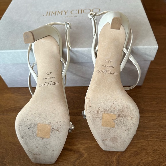 Jimmy Choo Women's Meira 85 Embellished High Heel Slide Sandals - Picture 5 of 7